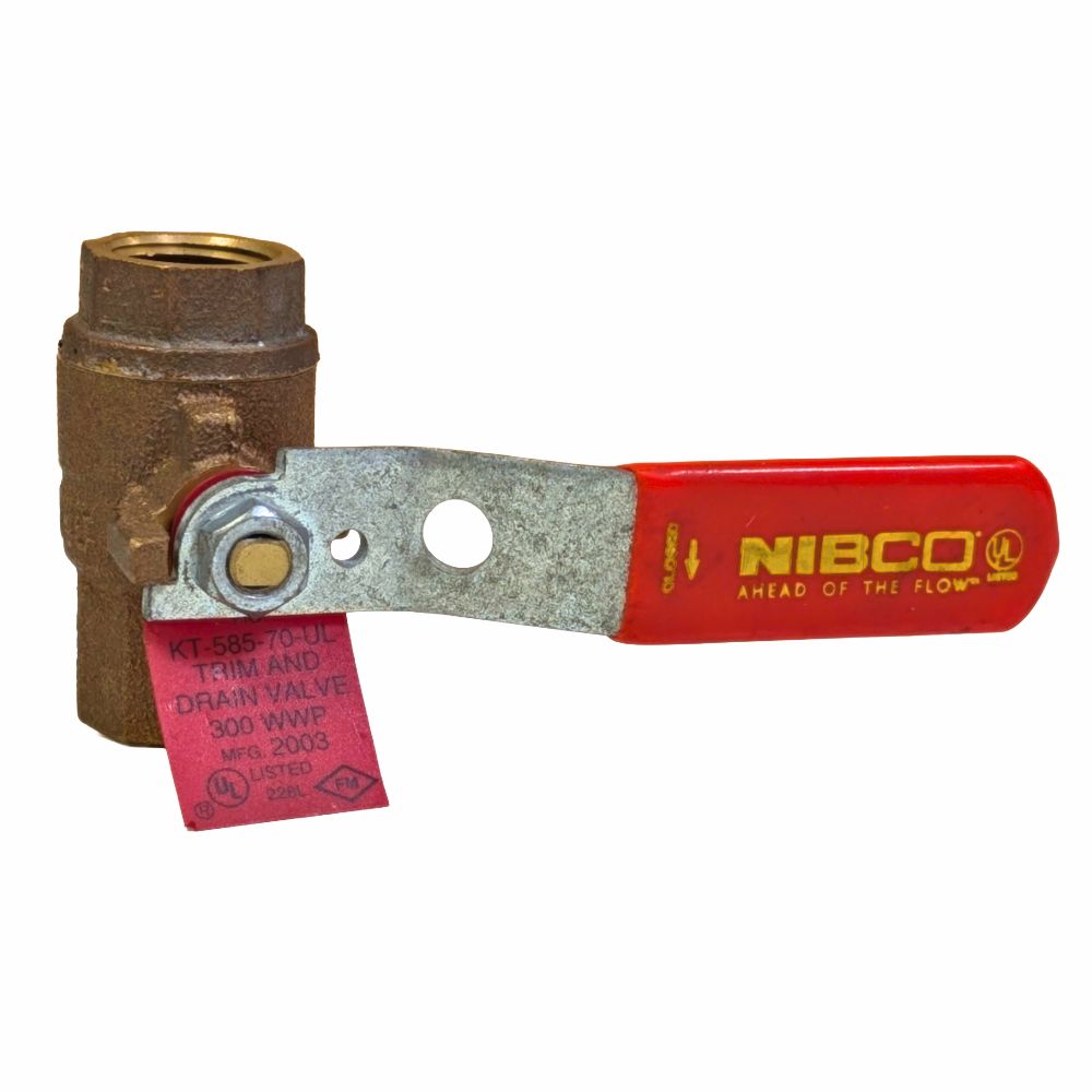 15mm Nibco KT585-70 Bronze Screwed Ball Valve c/w Handle