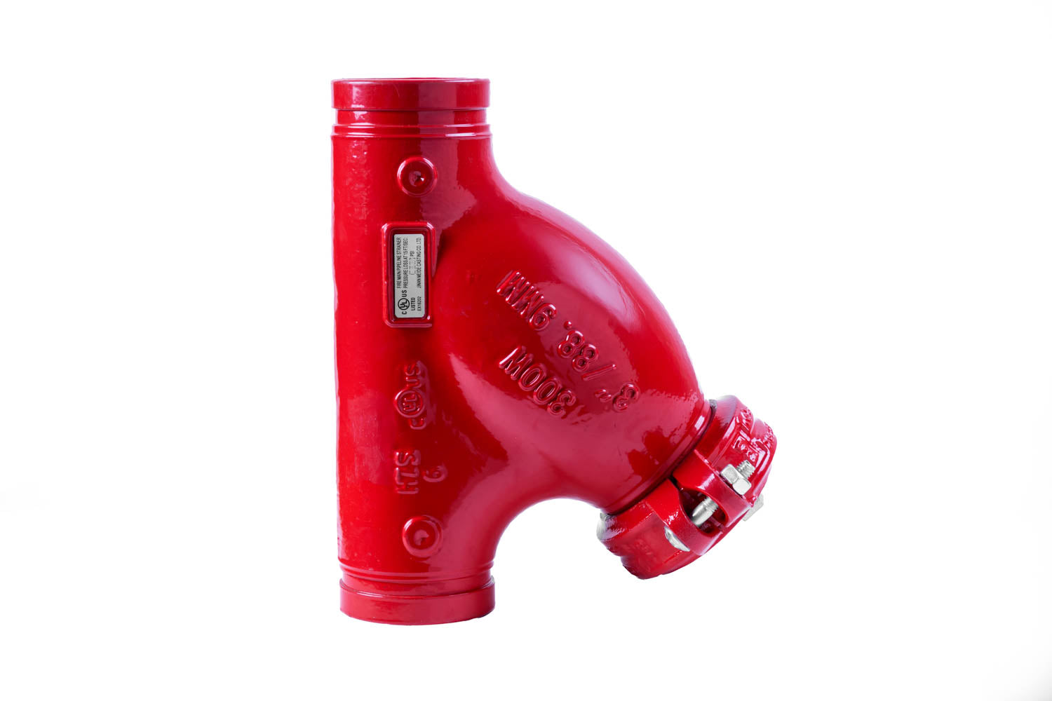 80mm UL Listed Grooved End Y Strainer 10Bar Working Pressure