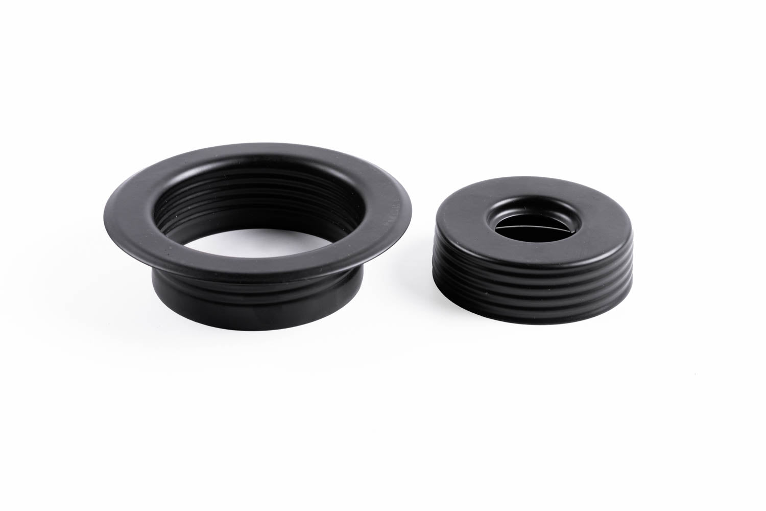 15mm 2 Piece Black Ral 9005 Screwed Type Rosettes